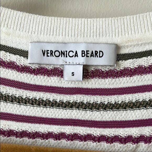 Veronica Beard Nabella Stripe Pointelle Sweater Tank Size S NWOT - Picture 2 of 6